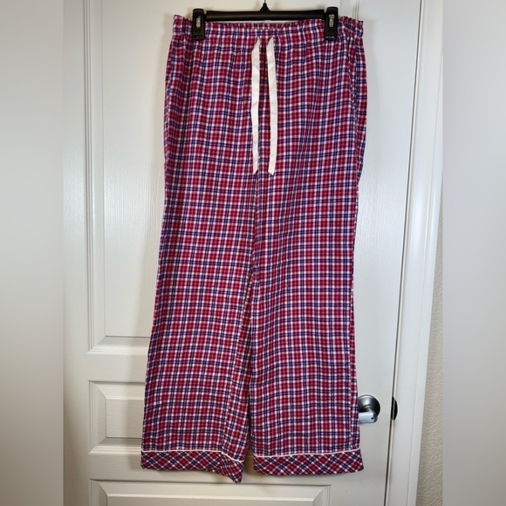 Victoria's Secret Plaid Red Purple VS Pajama Pants Size Med EUC #5832